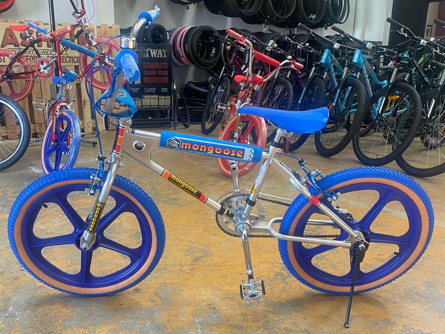 Mongoose California Blue with SKYWAY TUFFS | Bike City Warehouse