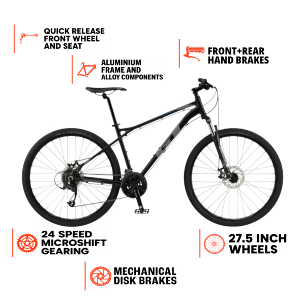 GT Aggressor Pro 27.5″ Mountain Bike – Black