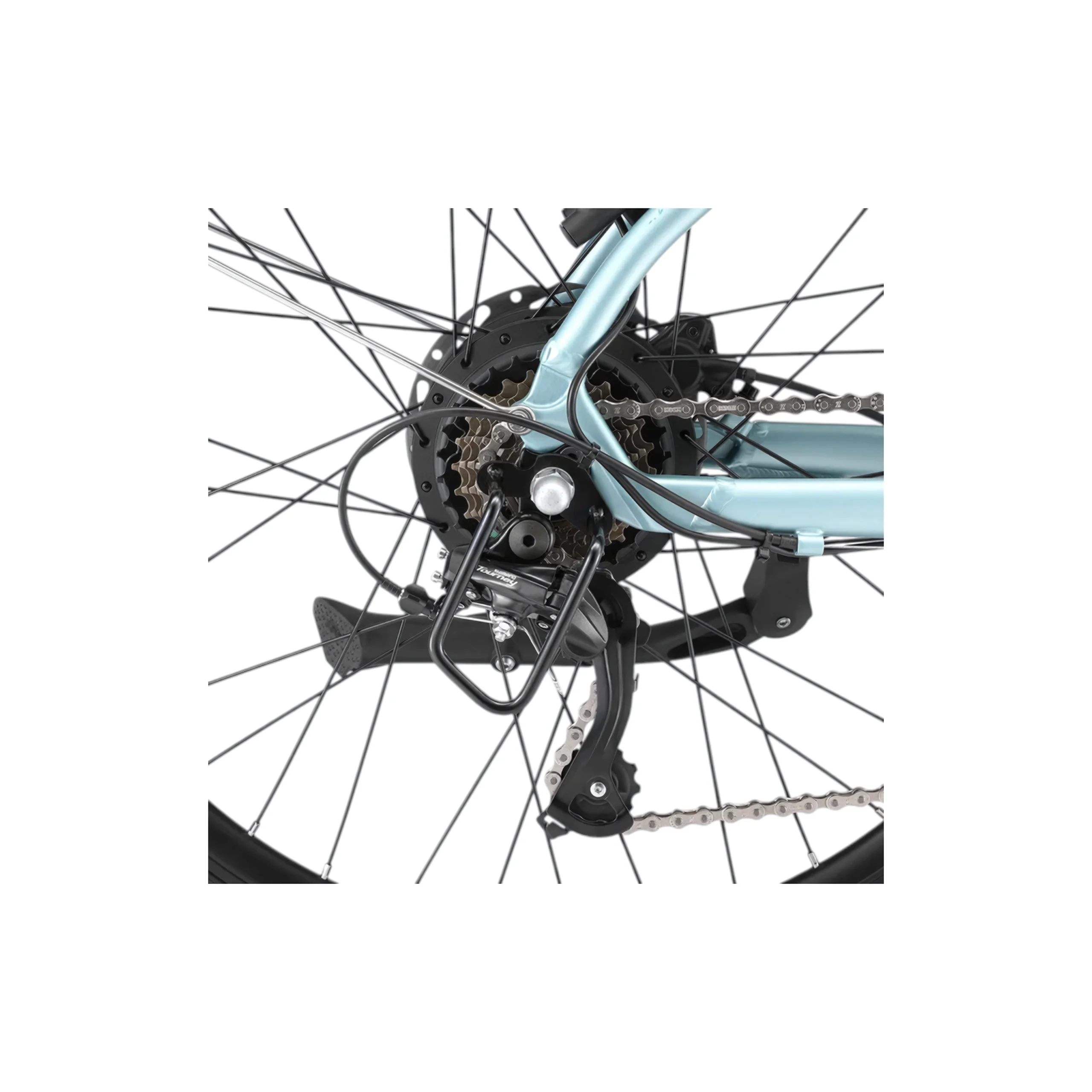 Icon EB-ONE 26″ Step-Thru Hub Drive Electric Bike – Glacier Mint Icon EB-ONE 26" Step-Thru Hub Drive Electric Bike - Glacier Mint - Image 4